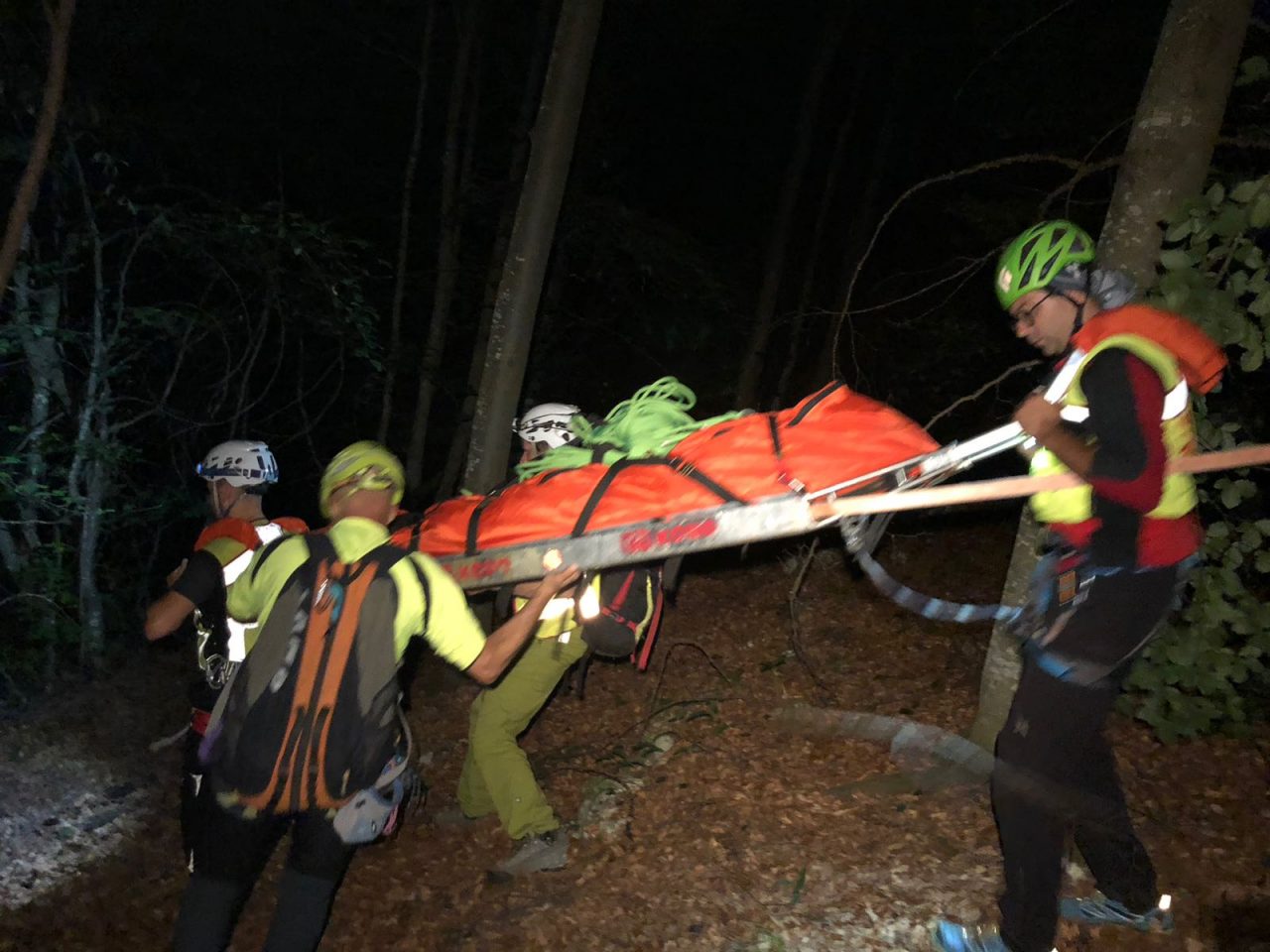 Incidente mortale sulla slackline recupero nella notte