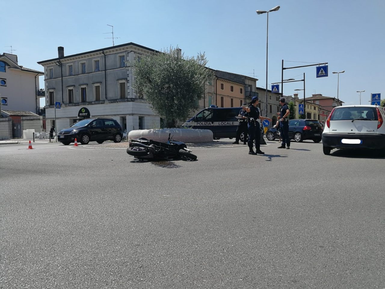 Incidente stradale coinvolto un minorenne