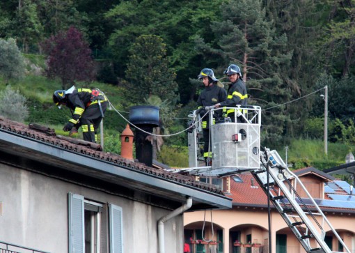 Incendio in un agriturismo di Mezzane