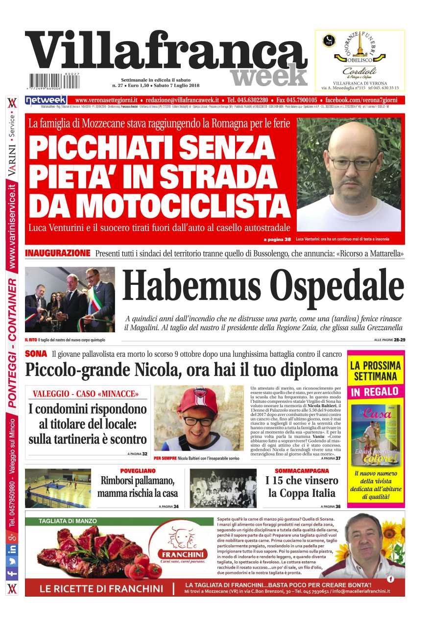 La prima pagina di VillafrancaWeek