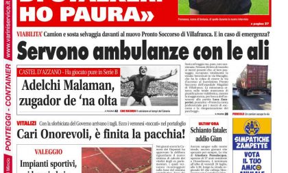 La prima pagina di Villafrancaweek