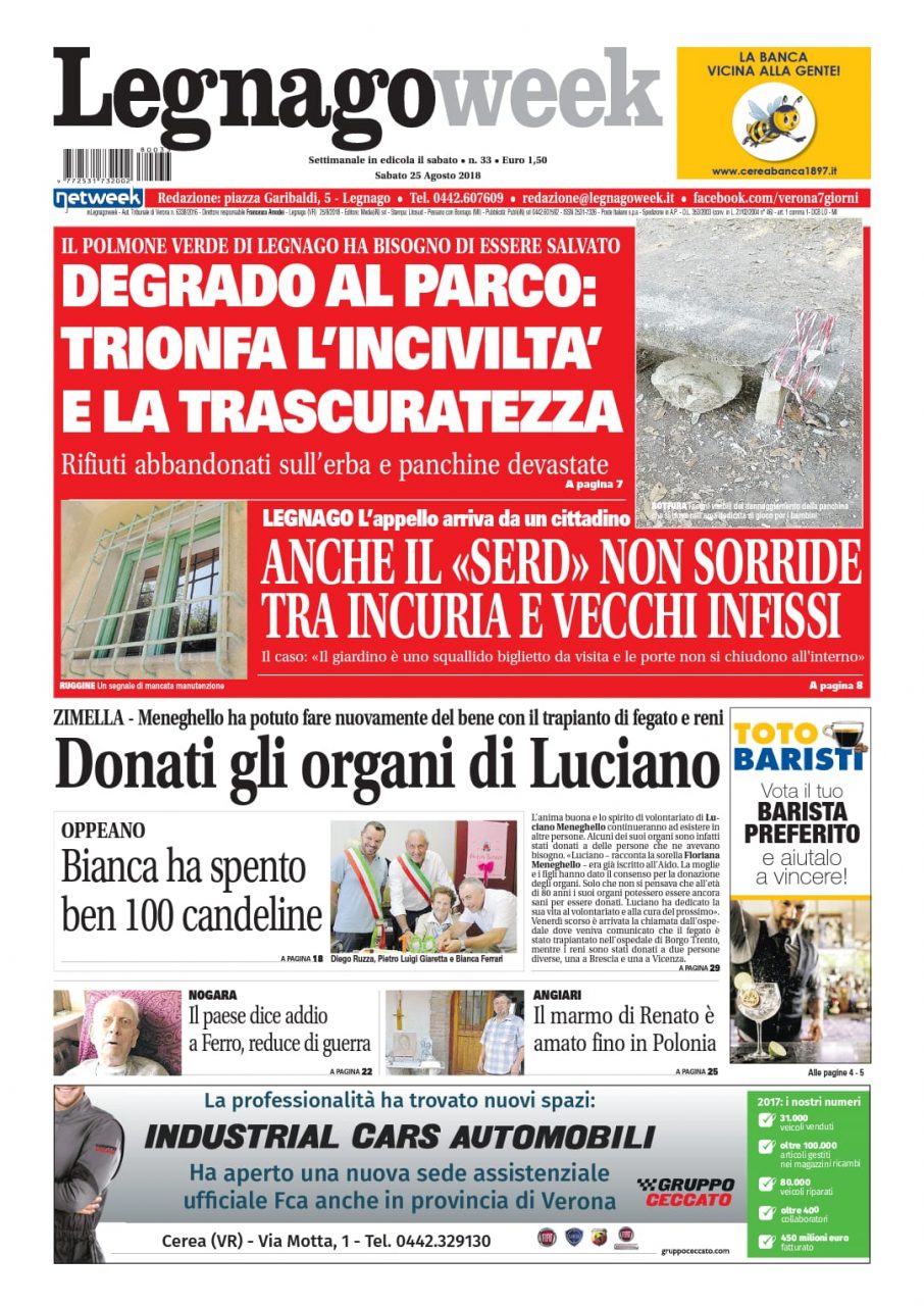 A voi la prima pagina di LegnagoWeek