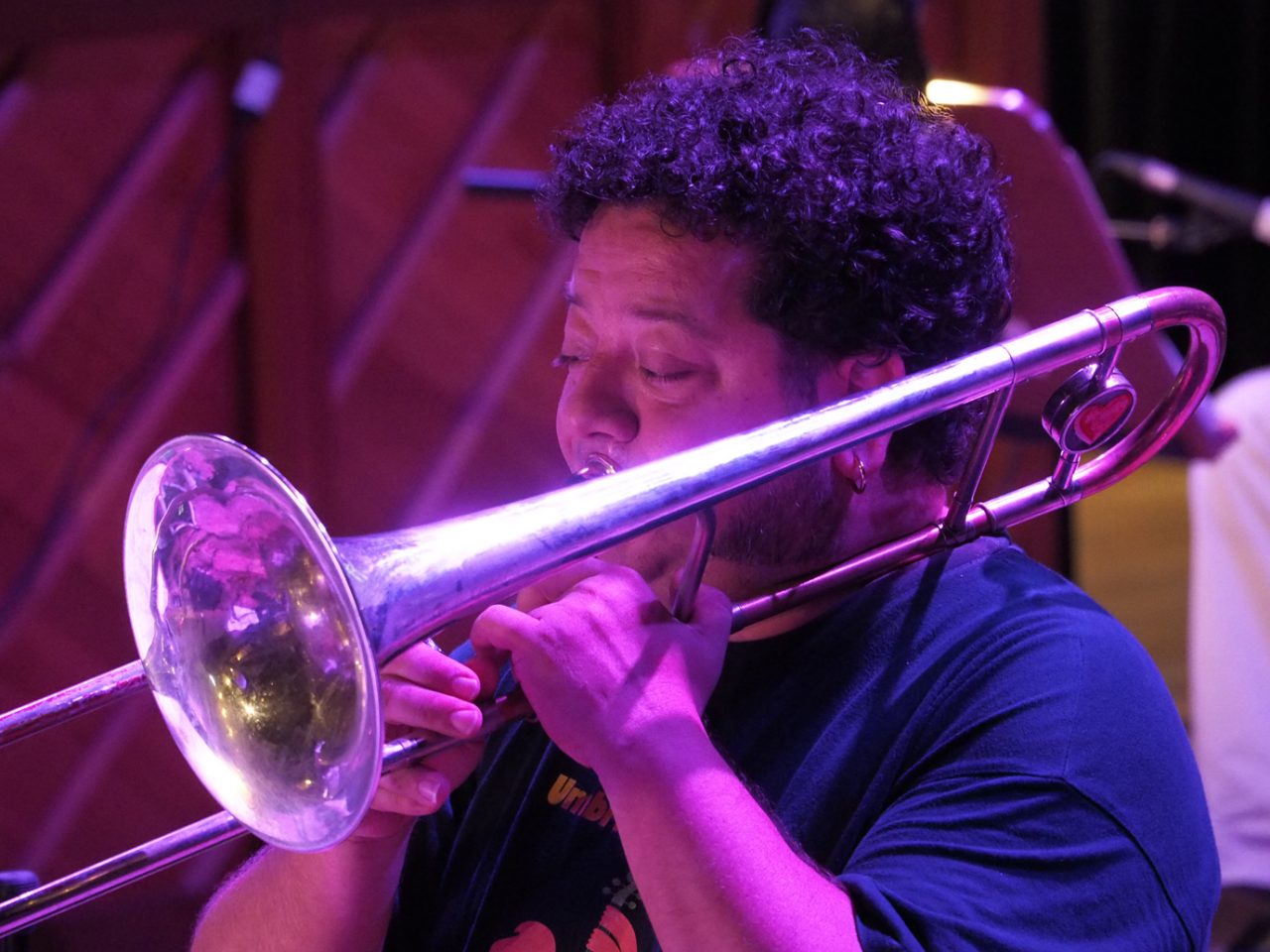 Mauro Ottolini dirige l’orchestra al concerto di Patty Pravo