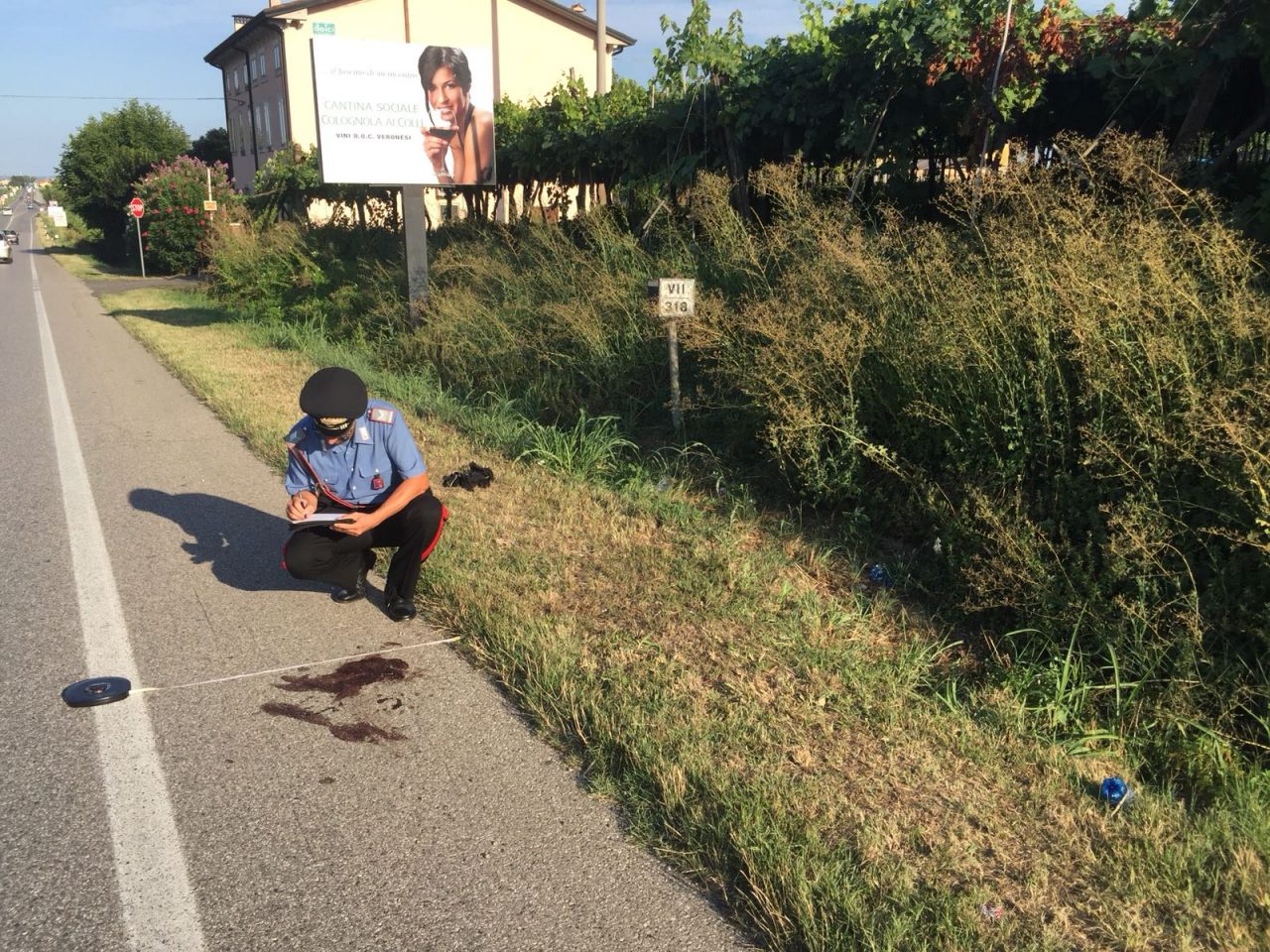 Investito 24enne in bici a Caldiero