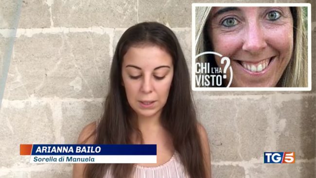 Manuela Bailo scomparsa: l’appello della sorella Arianna in tv