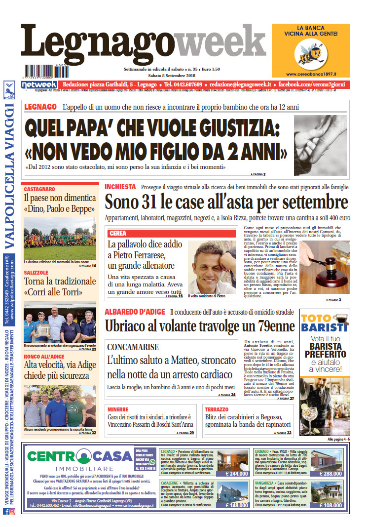 A voi la prima pagina di LegnagoWeek