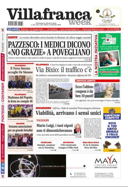 La prima pagina di VillafrancaWeek