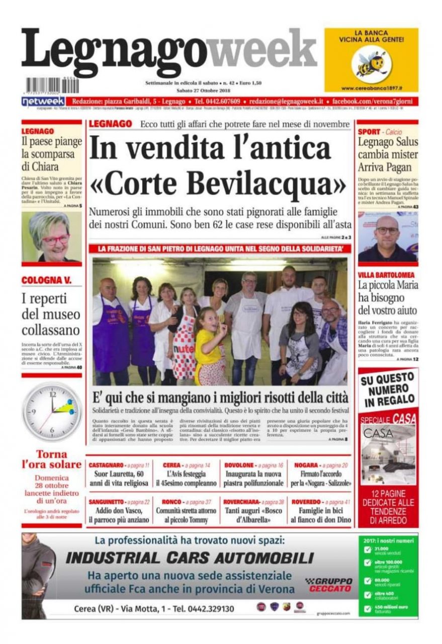 A voi la prima pagina di LegnagoWeek