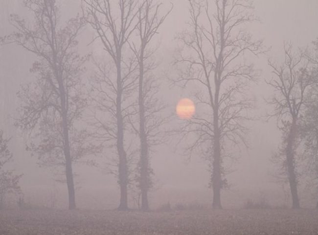 Estate di San Martino con nuvole e foschia