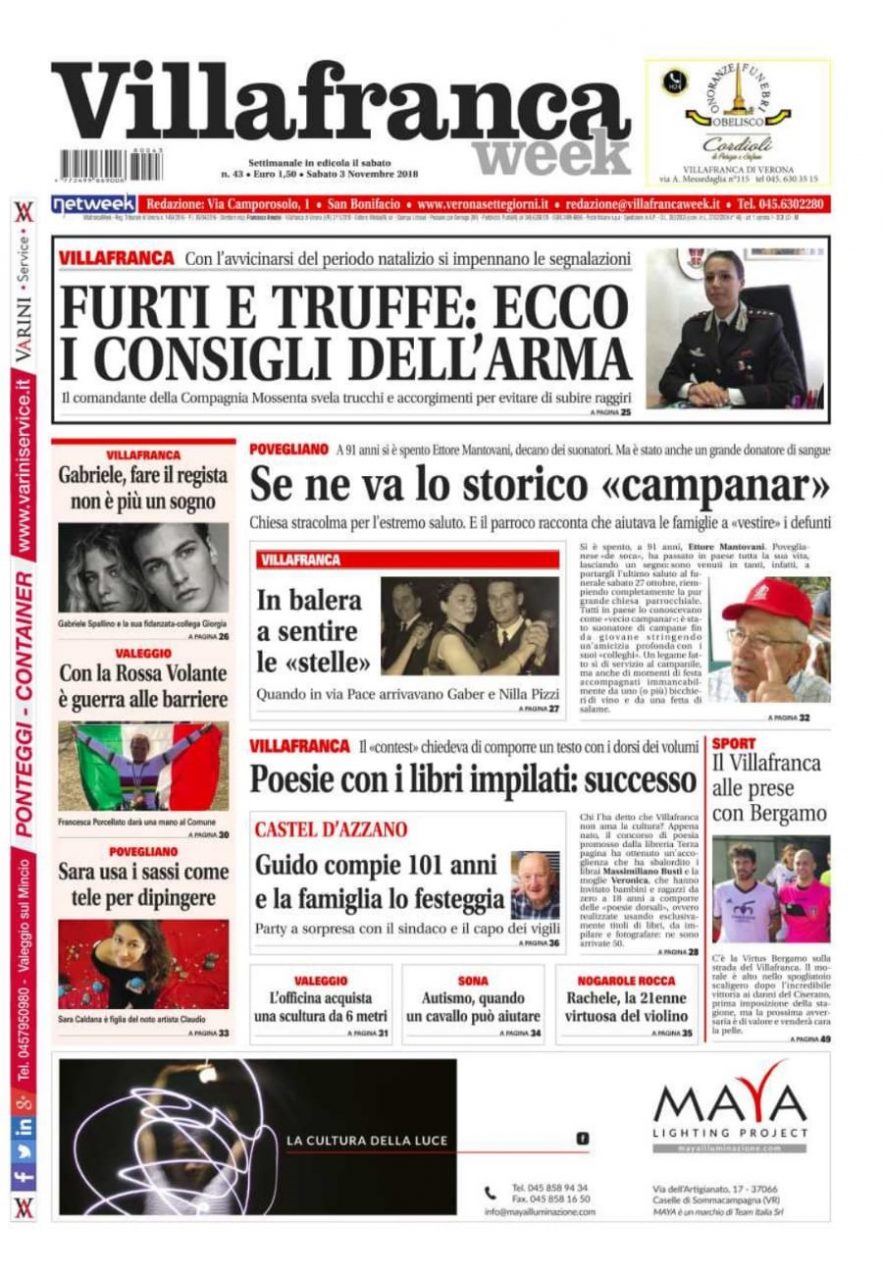 La prima pagina di Villafrancaweek!