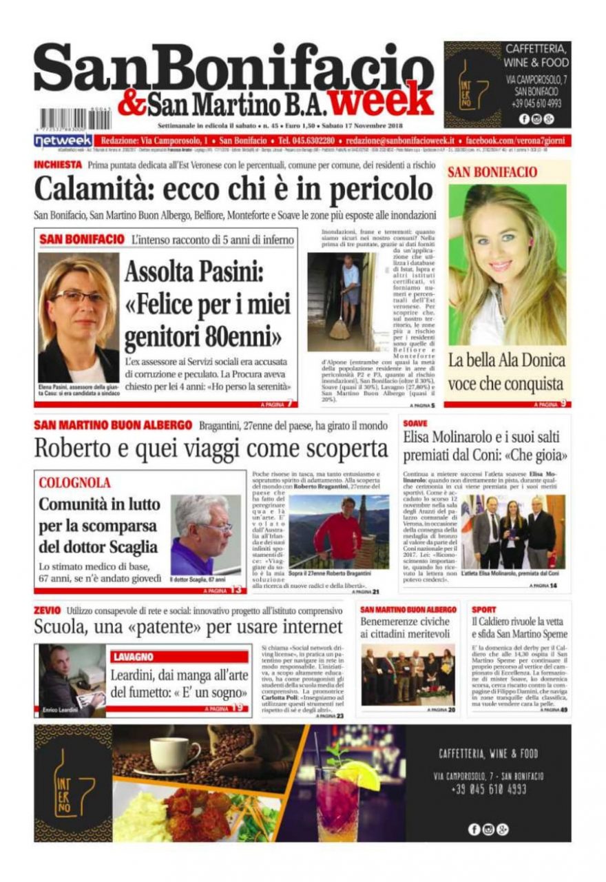 Finalmente in edicola San Bonifacio e San Martino B.A. Week!