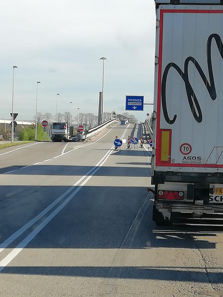Cavalcavia dell’autostrada: a San Bonifacio ripartono i disagi