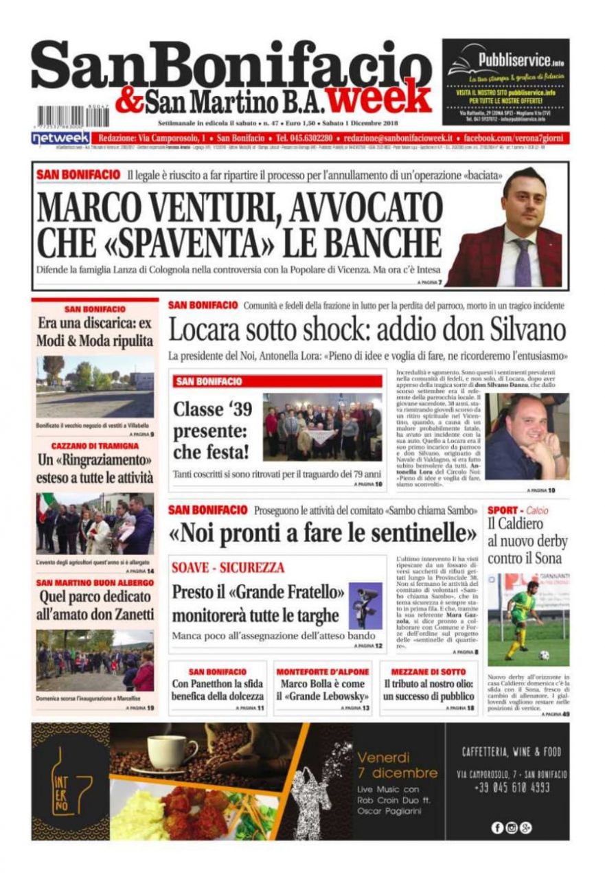 Buongiorno con San Bonifacio e San Martino B.A. week!