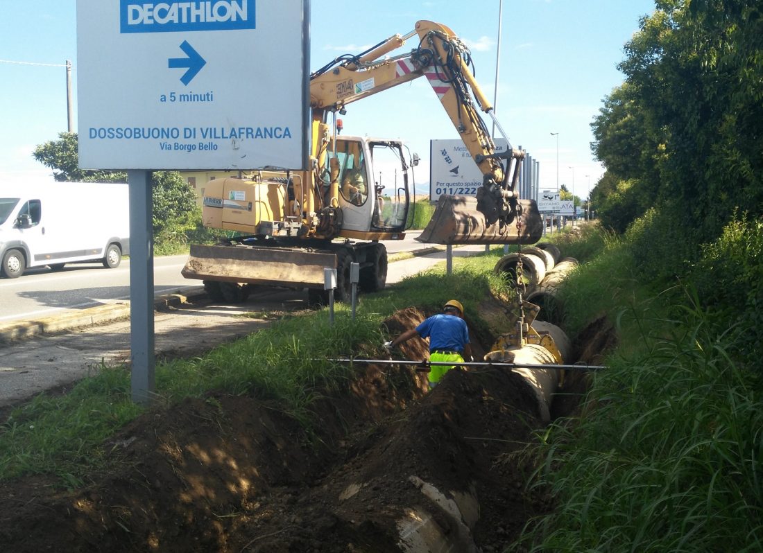 Villafranca, il Consorzio ha intubato un tratto del Rio Fossà