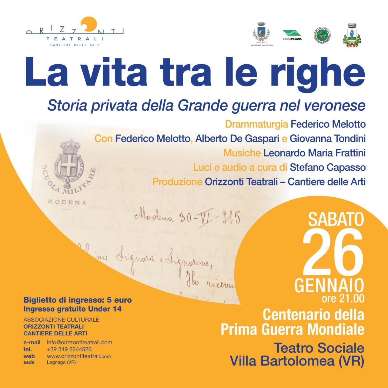 Torna lo spettacolo La vita tra le righe