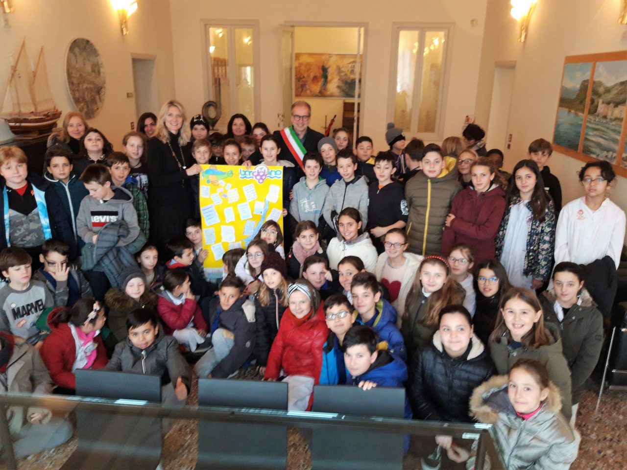 L’intervista a De Beni da parte degli alunni