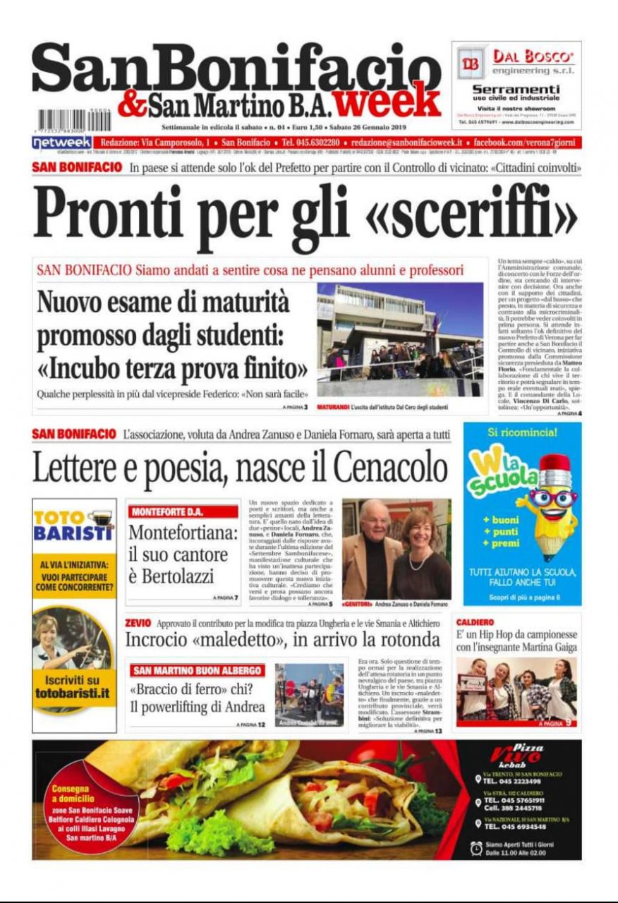 Buon sabato con San Bonifacio e San Martino B.A. week