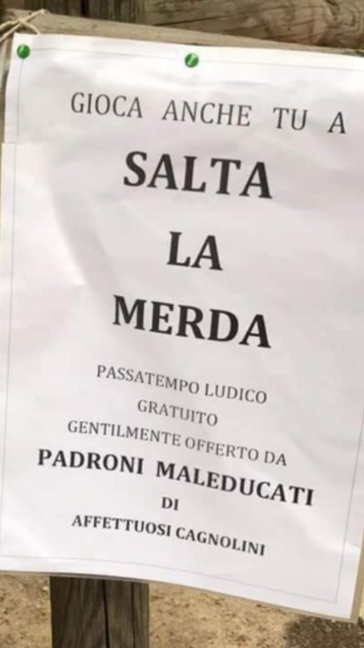 Salta la m… il volantino contro i padroni maleducati