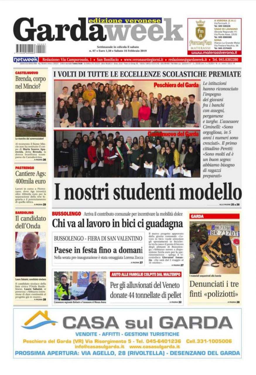 Buongiorno con Gardaweek, il giornale del lago di Garda!