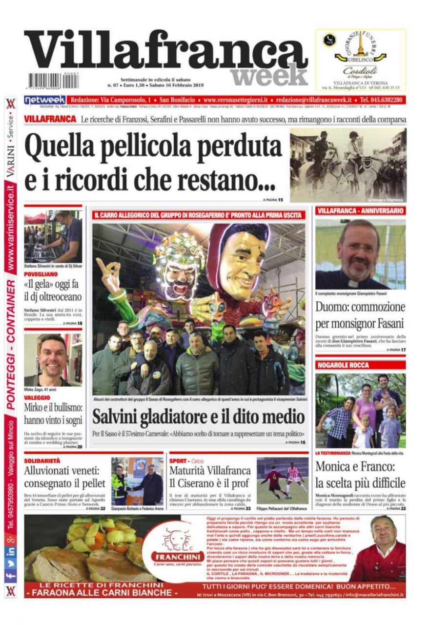 Un nuovo numero di Villafrancaweek è in edicola!