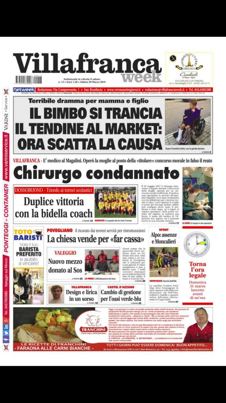 Buongiorno con il nuovo numero di VillafrancaWeek