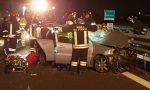 Auto finisce contro guard rail per evitare carrello in mezzo all'A4 FOTO