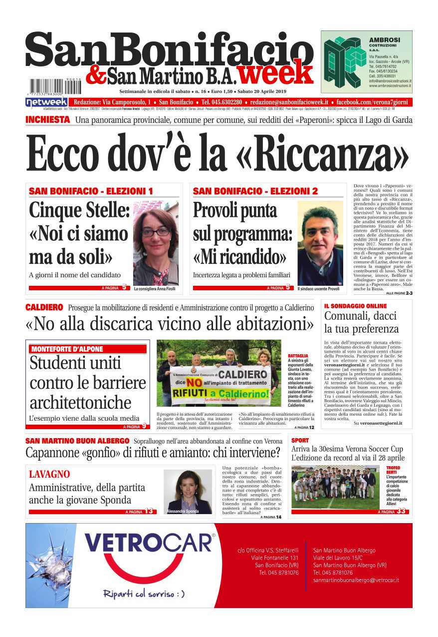 San Bonifacio e San Martino B.A. Week è in edicola