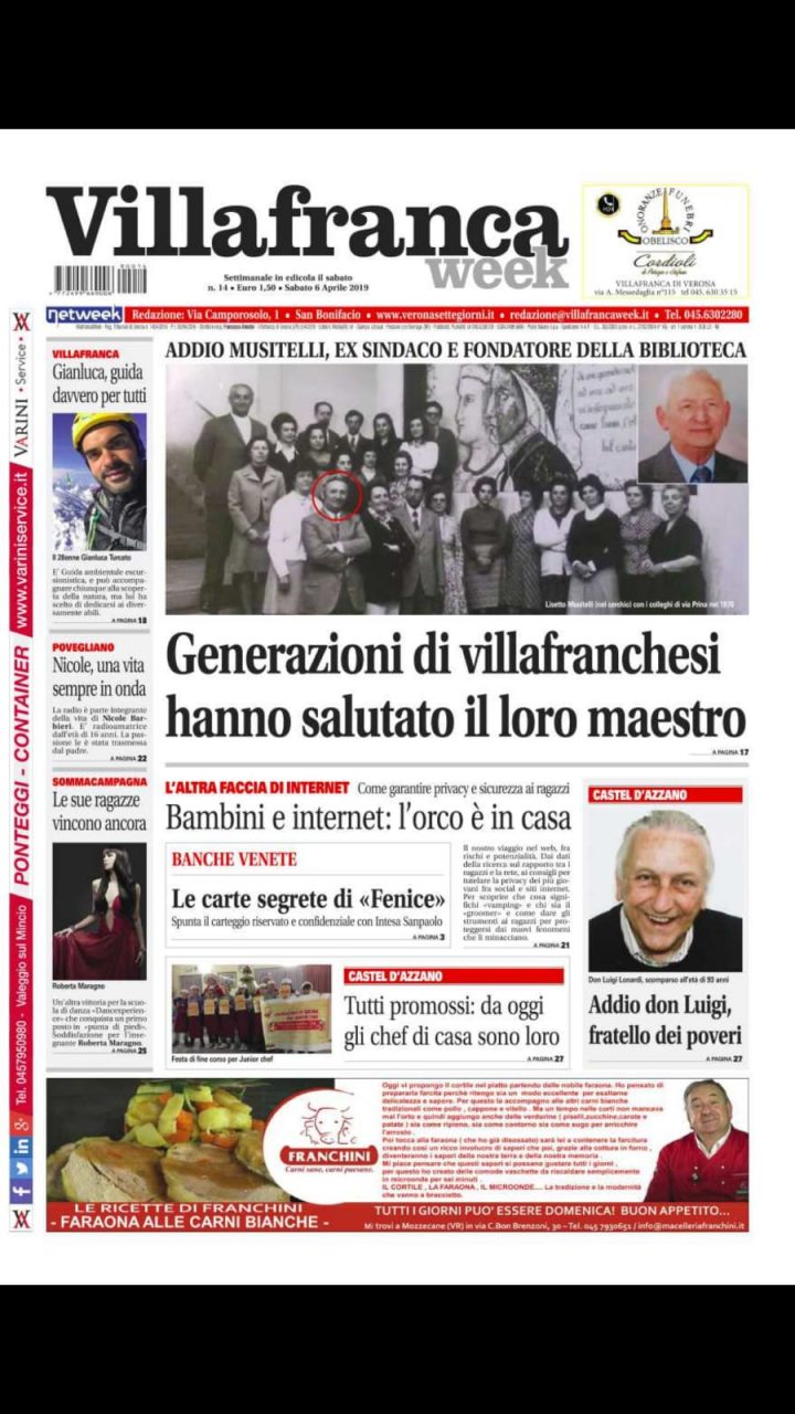 Un nuovo numero di VillafrancaWeek è in edicola!