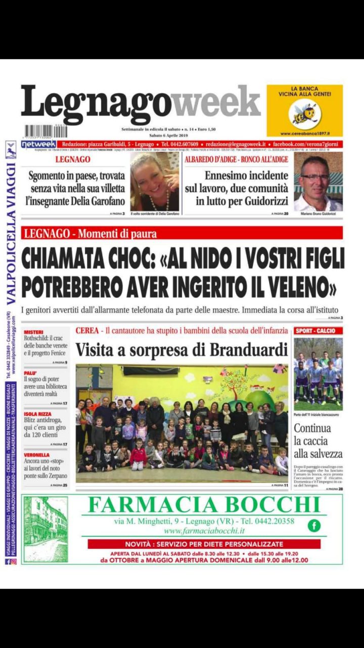 A voi la prima pagina di Legnago Week