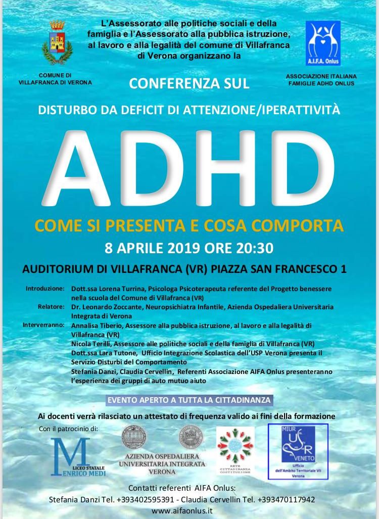 Disturbo Adhd, a Villafranca un incontro dedicato
