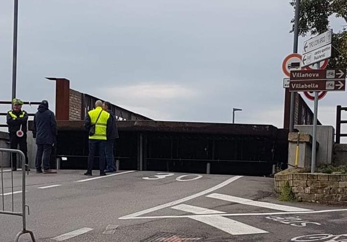 Il Ponte della Motta di San Bonifacio si è alzato ma è solo una esercitazione