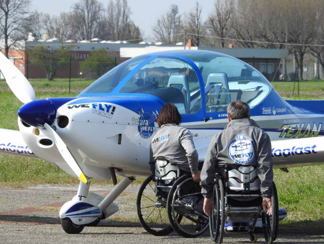 All’aeroporto Boscomantico di Verona volano le persone con diverse abilità