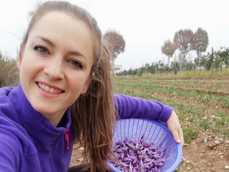 La villafranchese Elisa Zorzi, dal master in proprietà industriale a regina dello zafferano