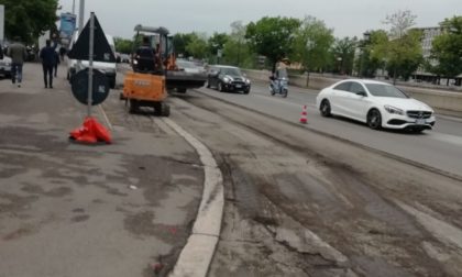 Cantiere in Lungadige Galtarossa per il nuovo asfalto