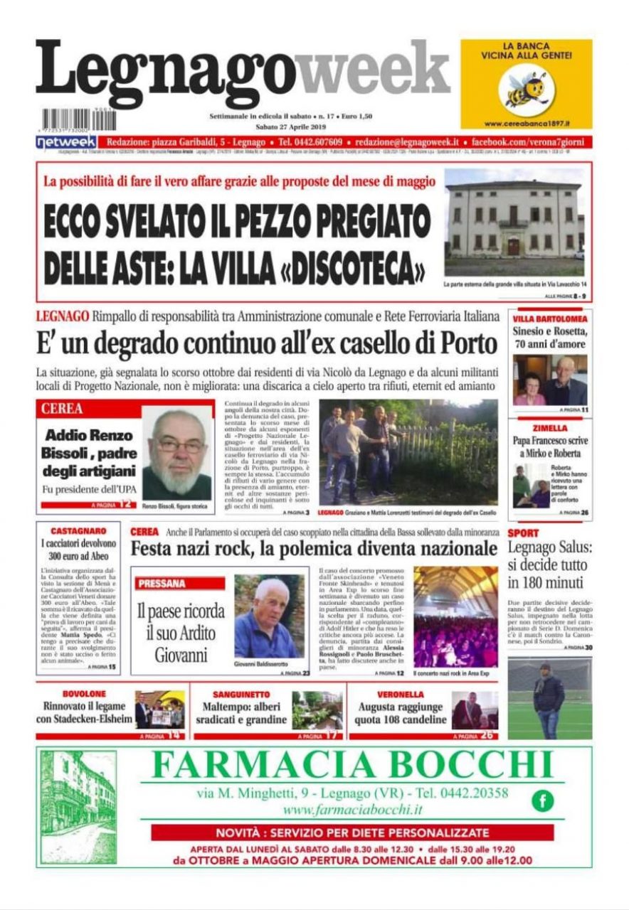 Ecco la prima pagina di LegnagoWeek