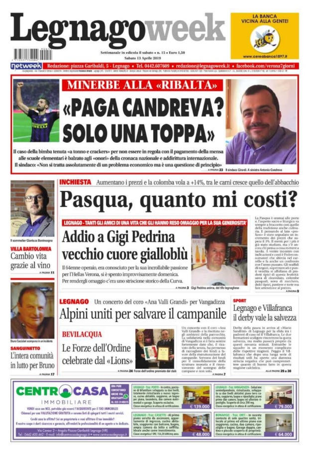 La prima pagina di LegnagoWeek