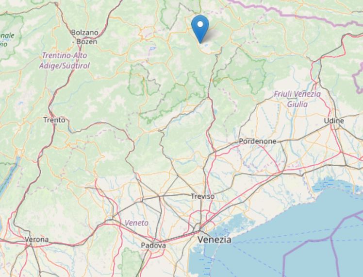 Terremoto in Veneto, magnitudo 2.1