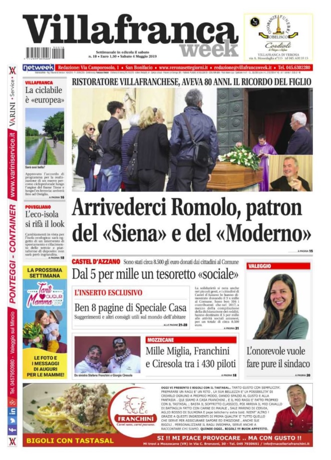 La prima pagina di VillafrancaWeek