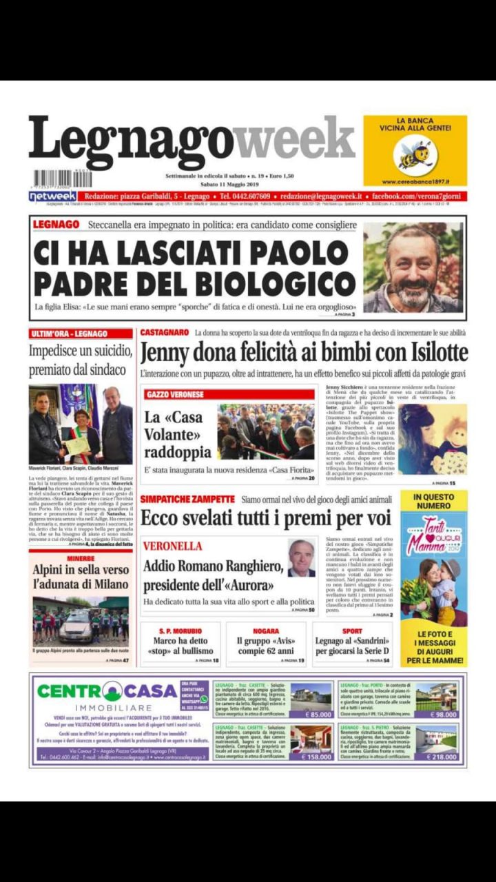 A voi la prima pagina di LegnagoWeek