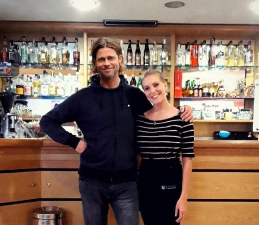 La superstar americana Brad Pitt nel Trevigiano