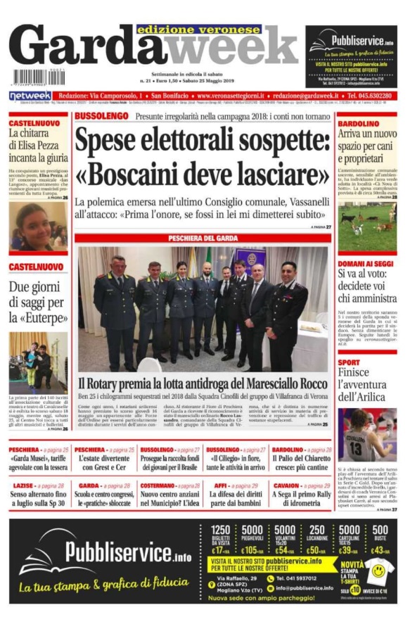 Ecco la prima pagina di GardaWeek
