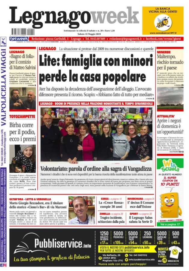 Ecco la prima pagina di LegnagoWeek
