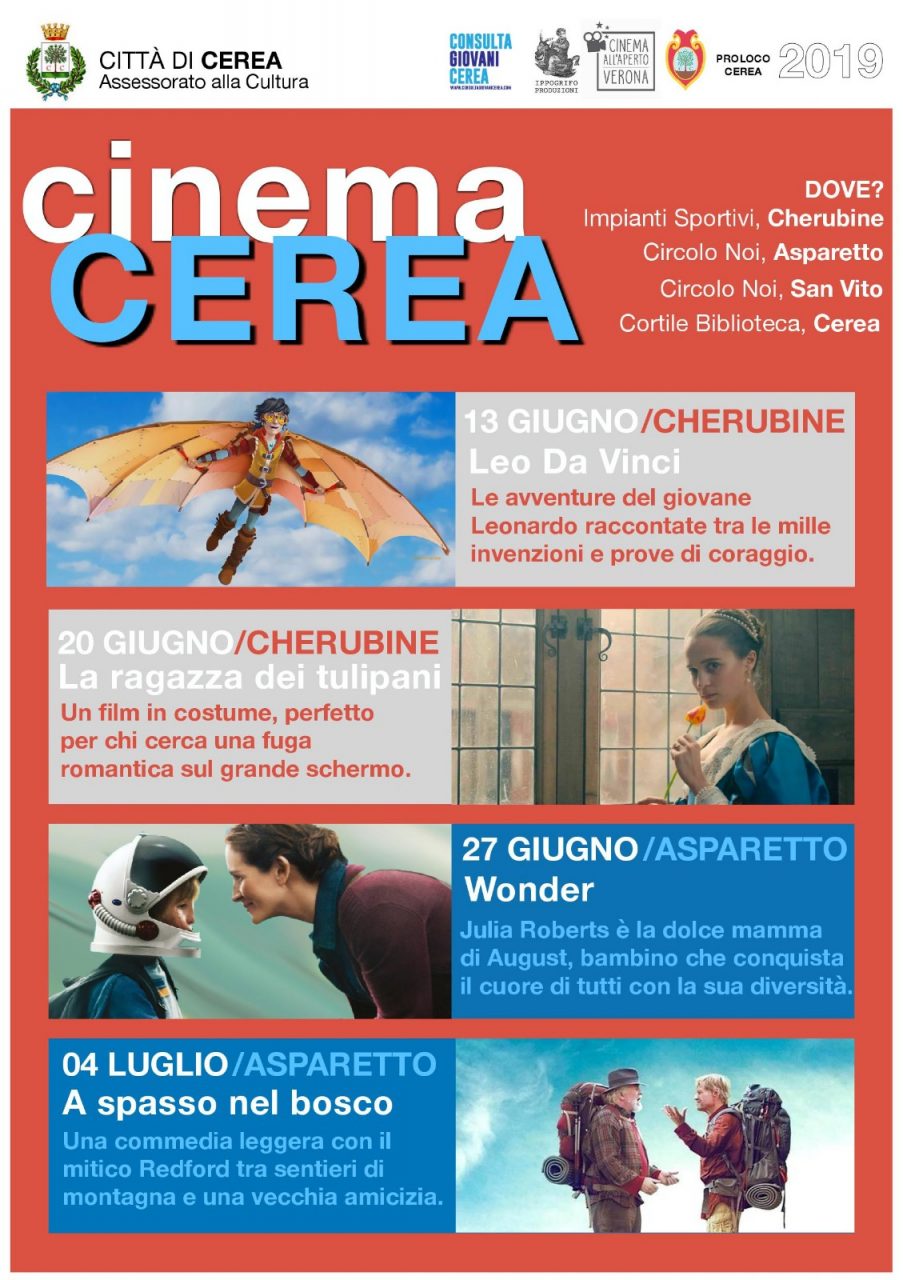 Al via gli appuntamenti con il cinema all’aperto itinerante