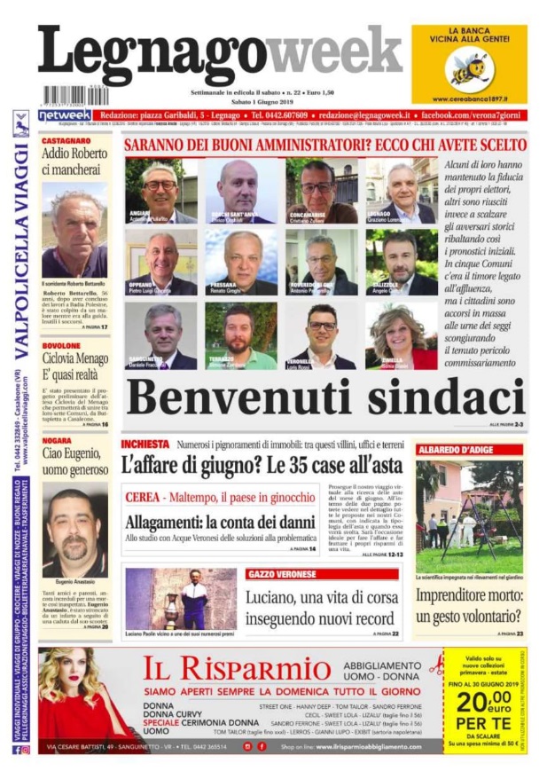 Ecco la prima pagina di LegnagoWeek