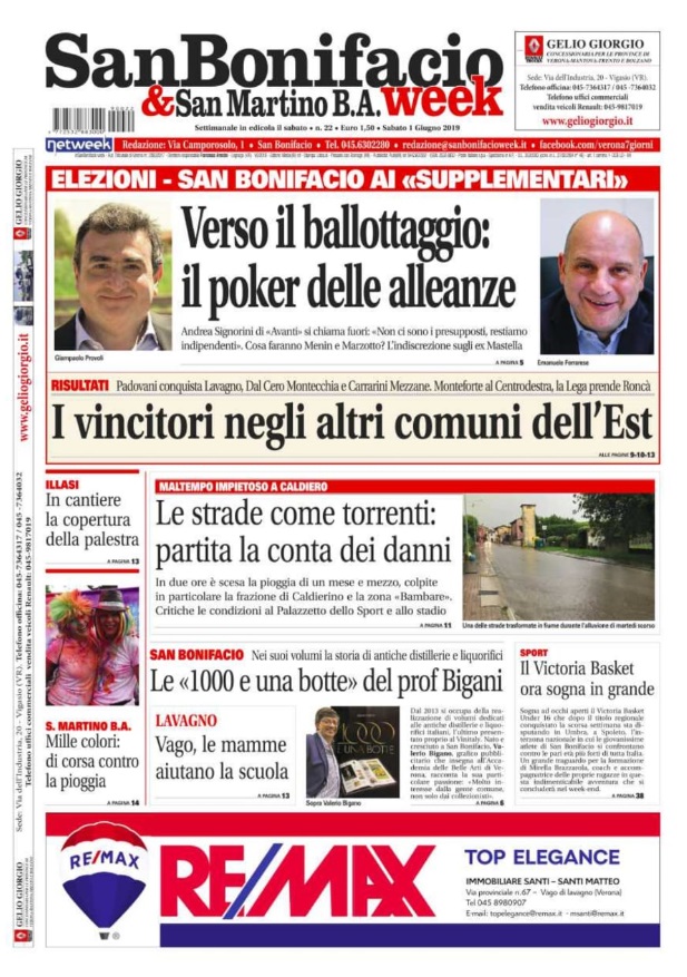 San Bonifacio e San Martino B. A. Week è in edicola
