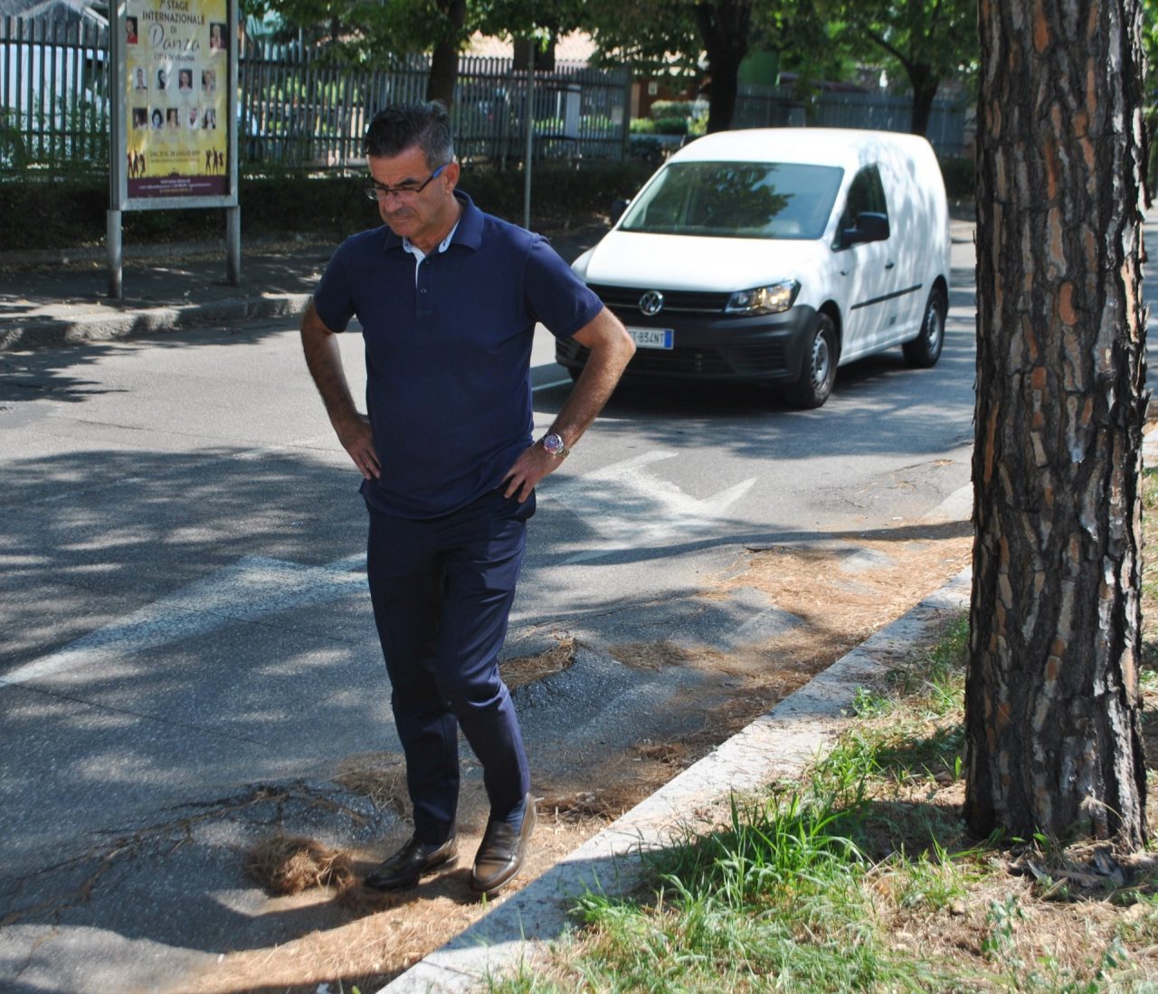 Via Pontida messa in sicurezza dopo il danneggiamento a Verona