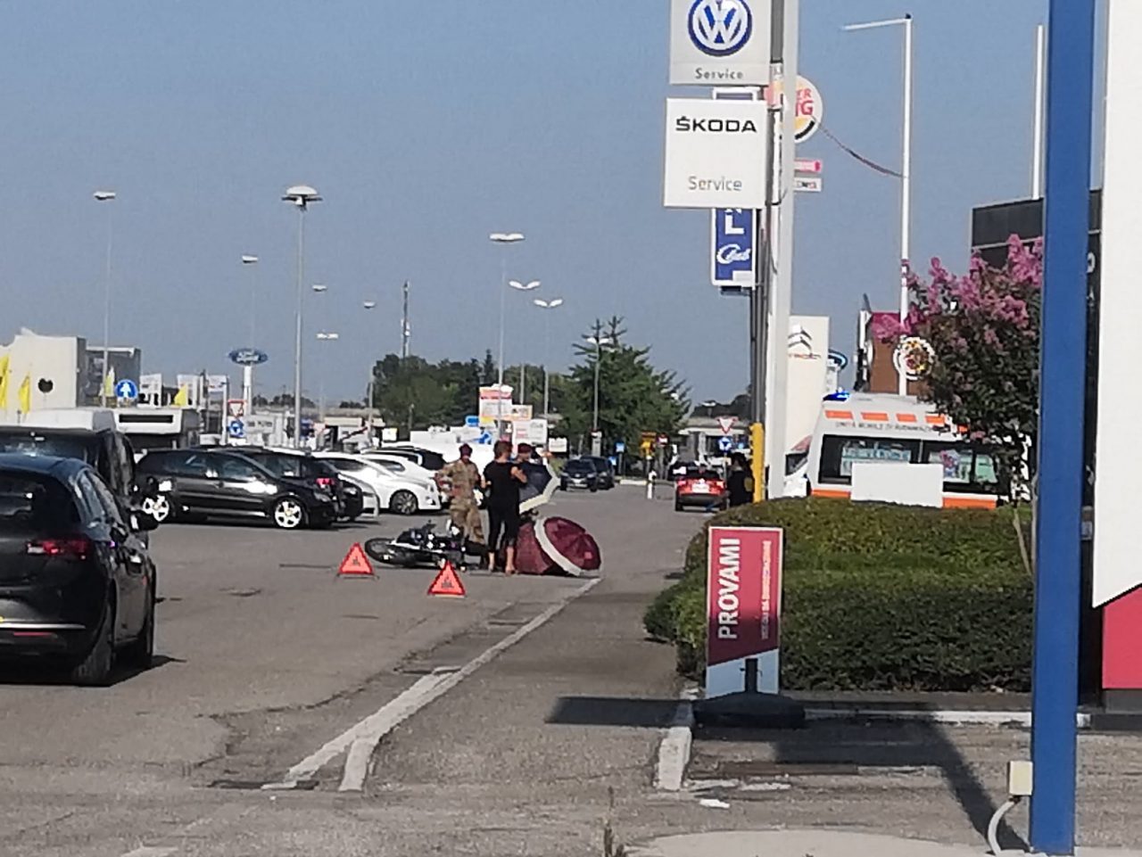 Cade con la moto, ferito un uomo a San Pietro di Legnago