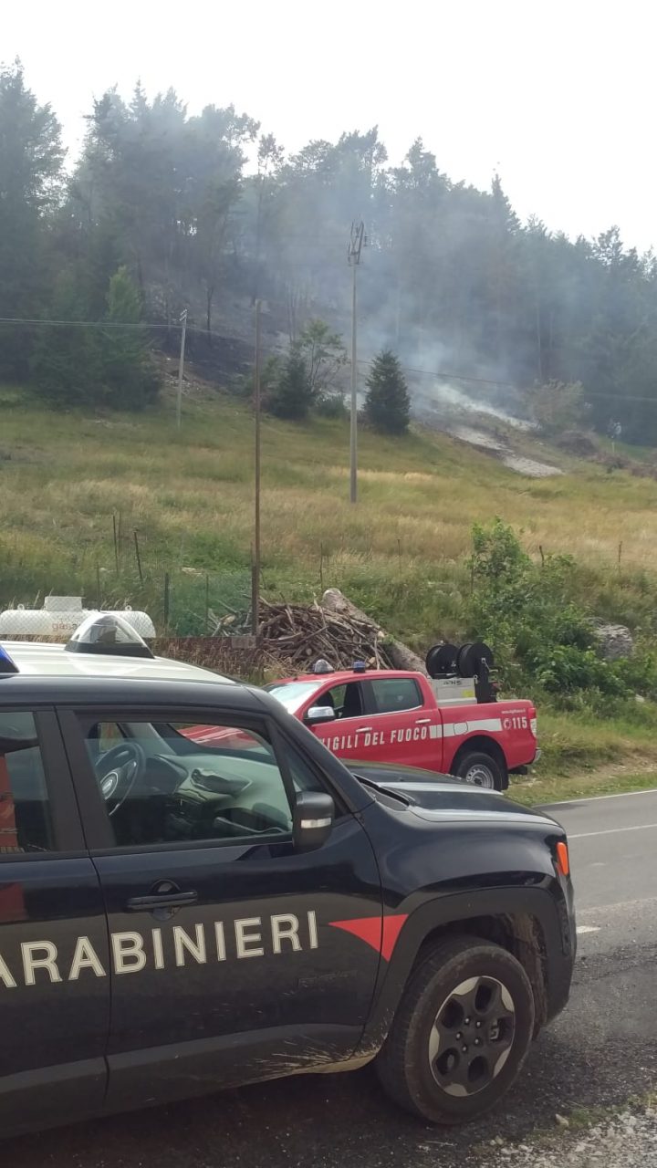 Agricoltori bruciano sterpaglie in un bosco: scoppia un incendio