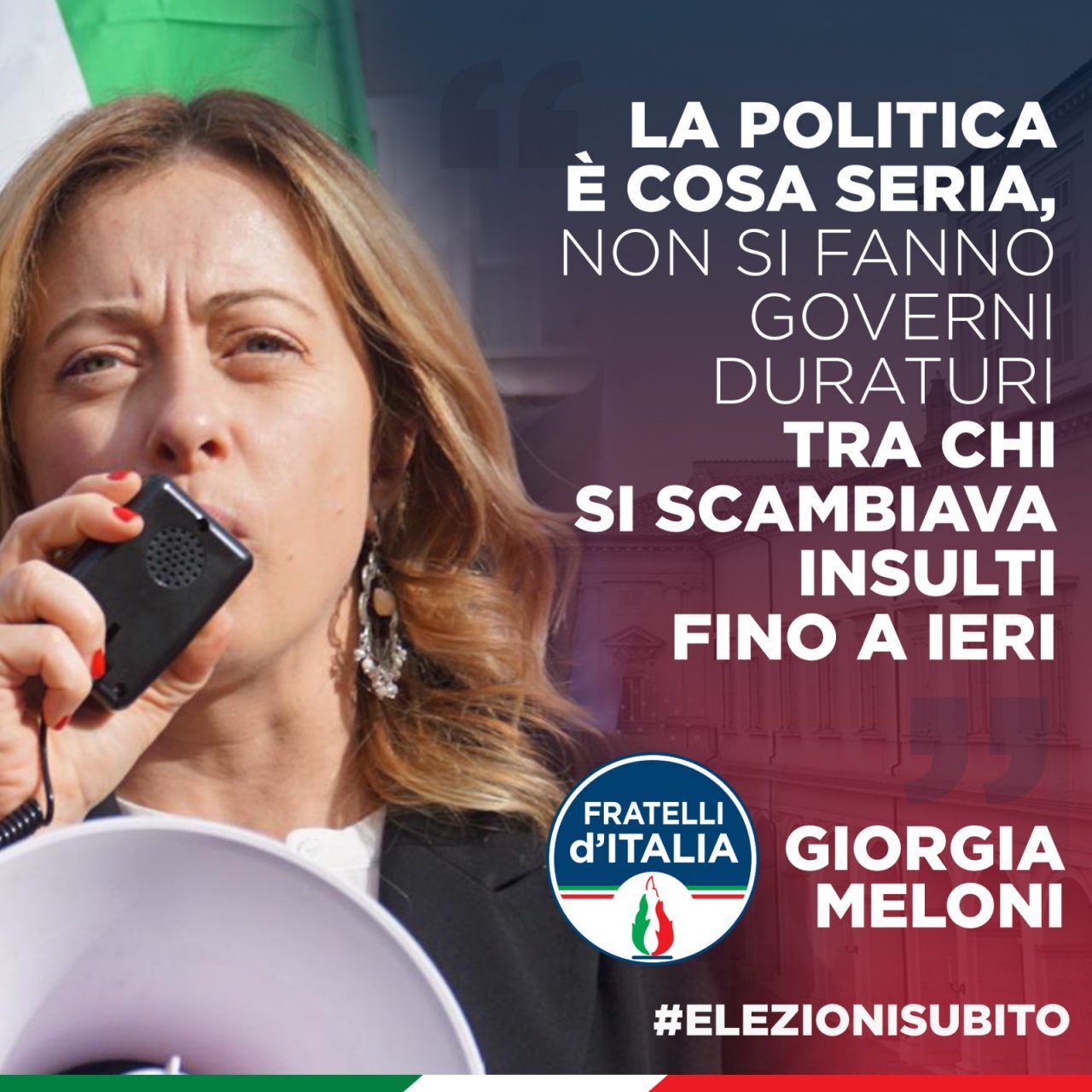 Fratelli d’Italia scende in piazza per il voto subito