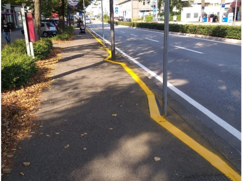 Ecco le nuove strisce della ciclabile di Corso Milano
